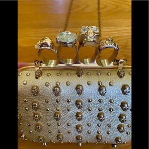 One of a Kind compact evening bag - Skull design